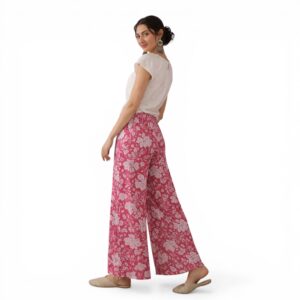 Women’s Floral Printed Wide Leg Palazzo Pants